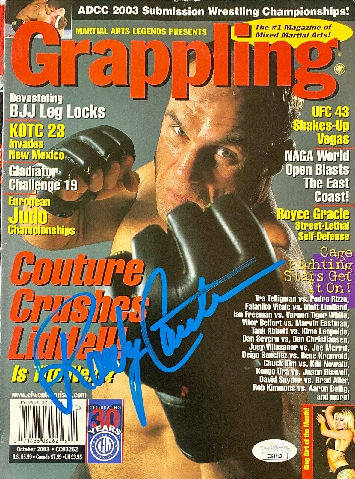 Randy Couture Signed Autographed Grappling Magazine JSA Authentic Randy Couture Other randy-couture-grappling-magazine, supplier stock photo