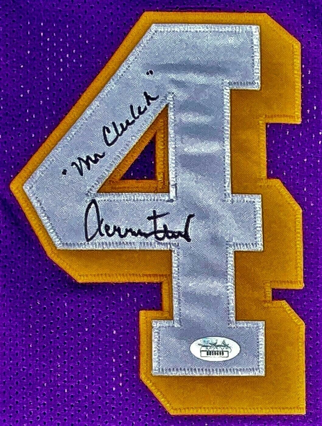 Jerry West Handprint Signed Autographed Yellow Jersey JSA BB00699 Mr. Clutch Jerry West Jersey handprint-yellow-bb00699-mr-clutch, Los Angeles Lakers, view 4, supplier stock photo
