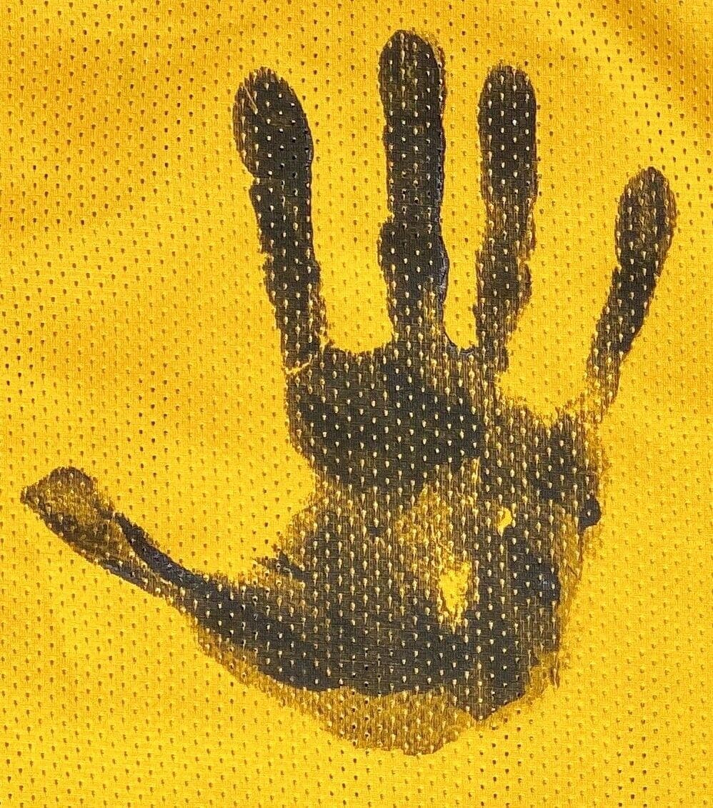 Jerry West Handprint Signed Autographed Yellow Jersey JSA BB00700 Mr. Clutch Jerry West Jersey handprint-yellow-bb00700-mr-clutch, Los Angeles Lakers, view 3, supplier stock photo
