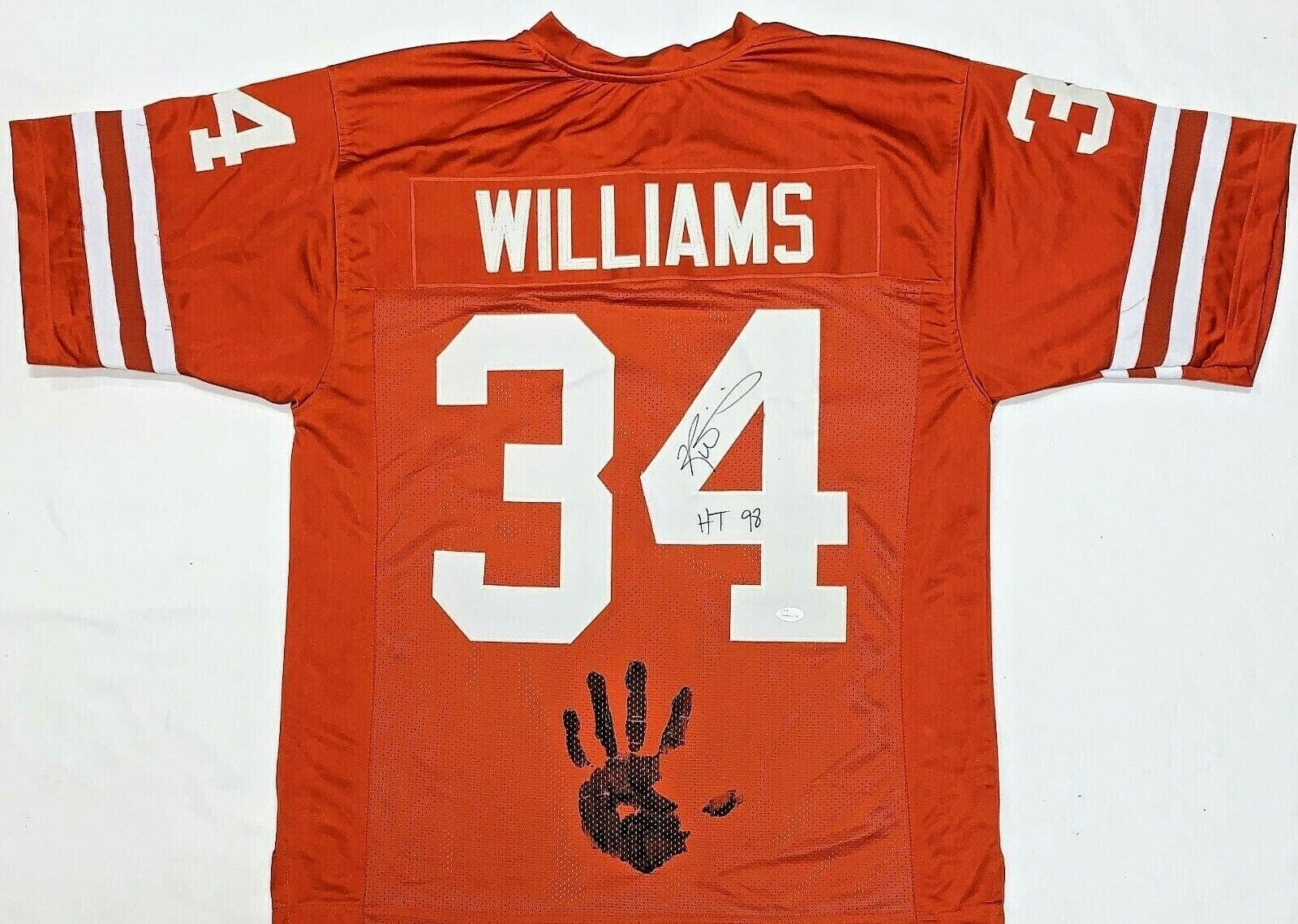 Ricky Williams Jersey ricky-williams-handprint-orange-authen, supplier stock photo