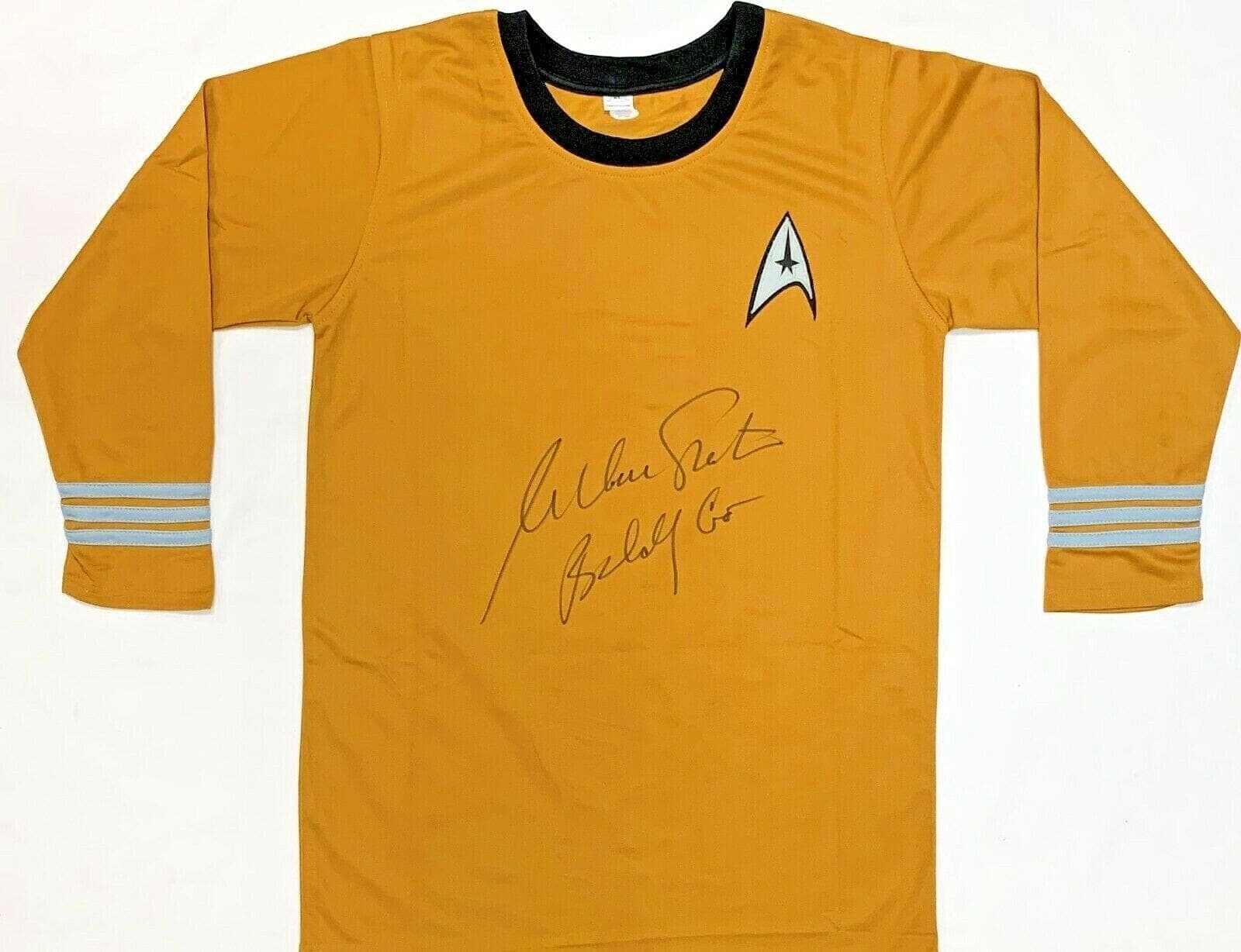 William Shatner “Boldly Go” Autographed Star Trek Shirt JSA Authentication William Shatner Other william-shatner-boldly-go-star-trek, supplier stock photo