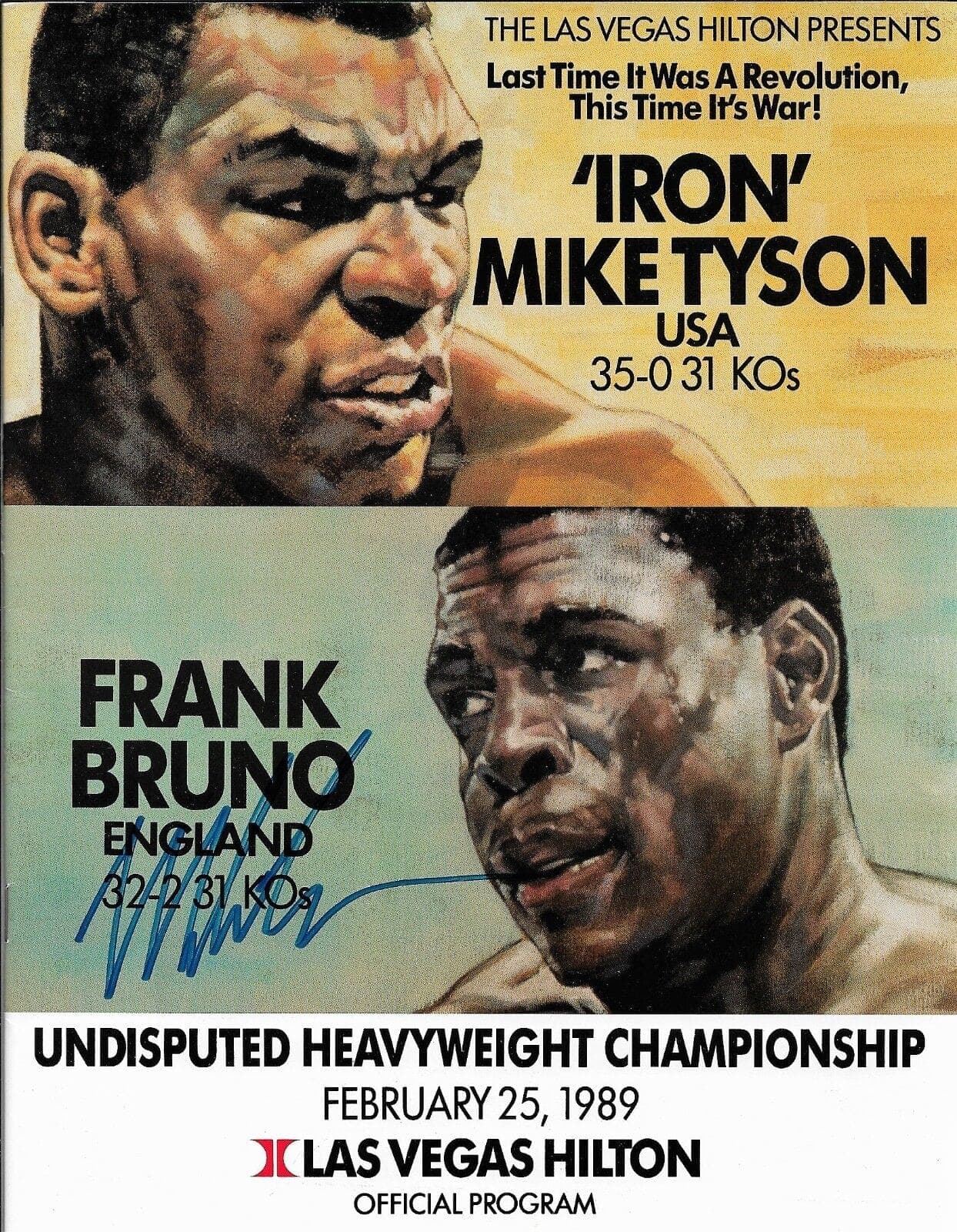 Mike Tyson Bruno Original Fight Program Autographed Signed JSA WPP090875 Mike Tyson Other bruno-original-fight-program-wpp090875, supplier stock photo