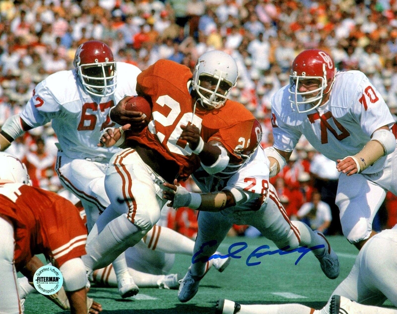 Earl Campbell University of Texas Signed Autographed 8×10 Photo FSG Authentic 11 Earl Campbell Photo 8x10-university-8-10-fsg-11, Texas Longhorns, supplier stock photo