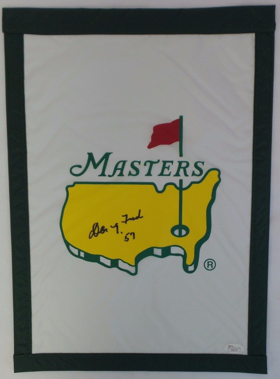 Doug Ford Signed Autographed Masters Flag JSA Authenticated (1) Doug Ford Ball doug-ford-masters-flag-1, supplier stock photo