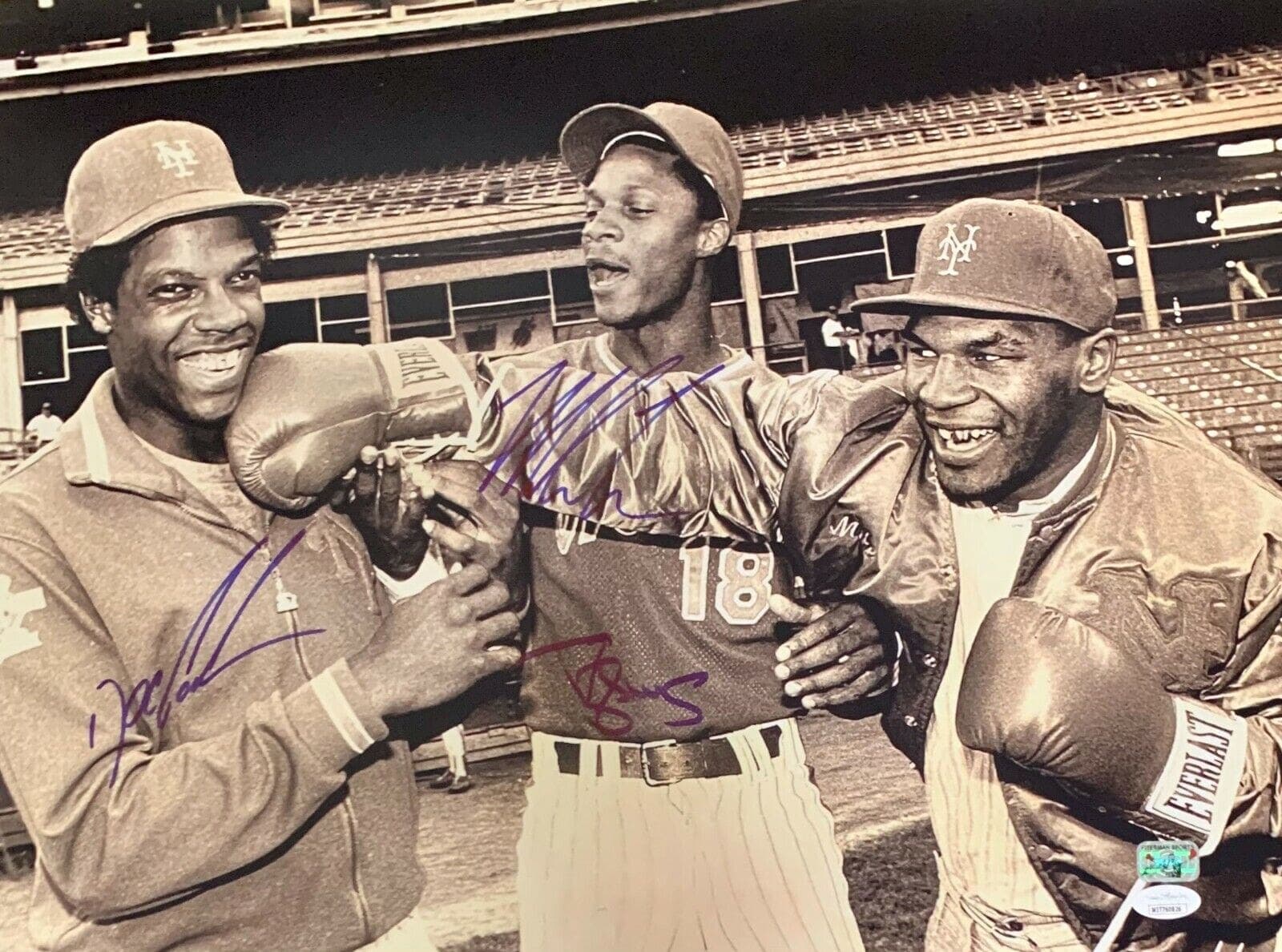 Mike Tyson Darryl Strawberry Dwight Gooden Signed Autographed 16×20 Photo JSA B Mike Tyson Photo 16x20-darryl-strawberry-dwight-gooden-16-20, supplier stock photo