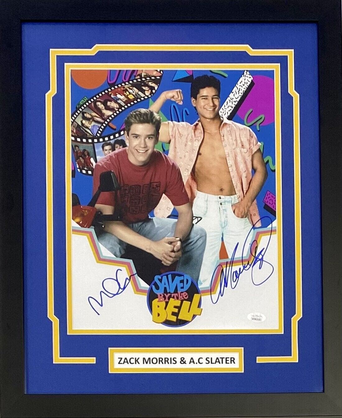 Mario Lopez A.C. Slater Mark-Paul Gosselaar Zack Framed Signed 11×14 Photo JSA Mario Lopez Photo 11x14-mario-lopez-slater-mark-paul-gosselaar, supplier stock photo