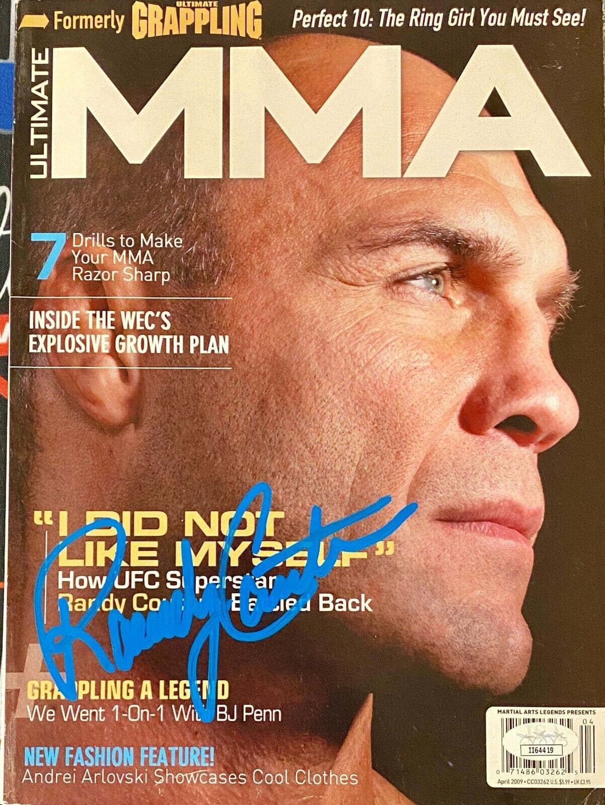 Randy Couture Signed Autographed Ultimate MMA Magazine JSA Authentic April 2009 Randy Couture Other randy-couture-ultimate-mma-magazine-april, supplier stock photo