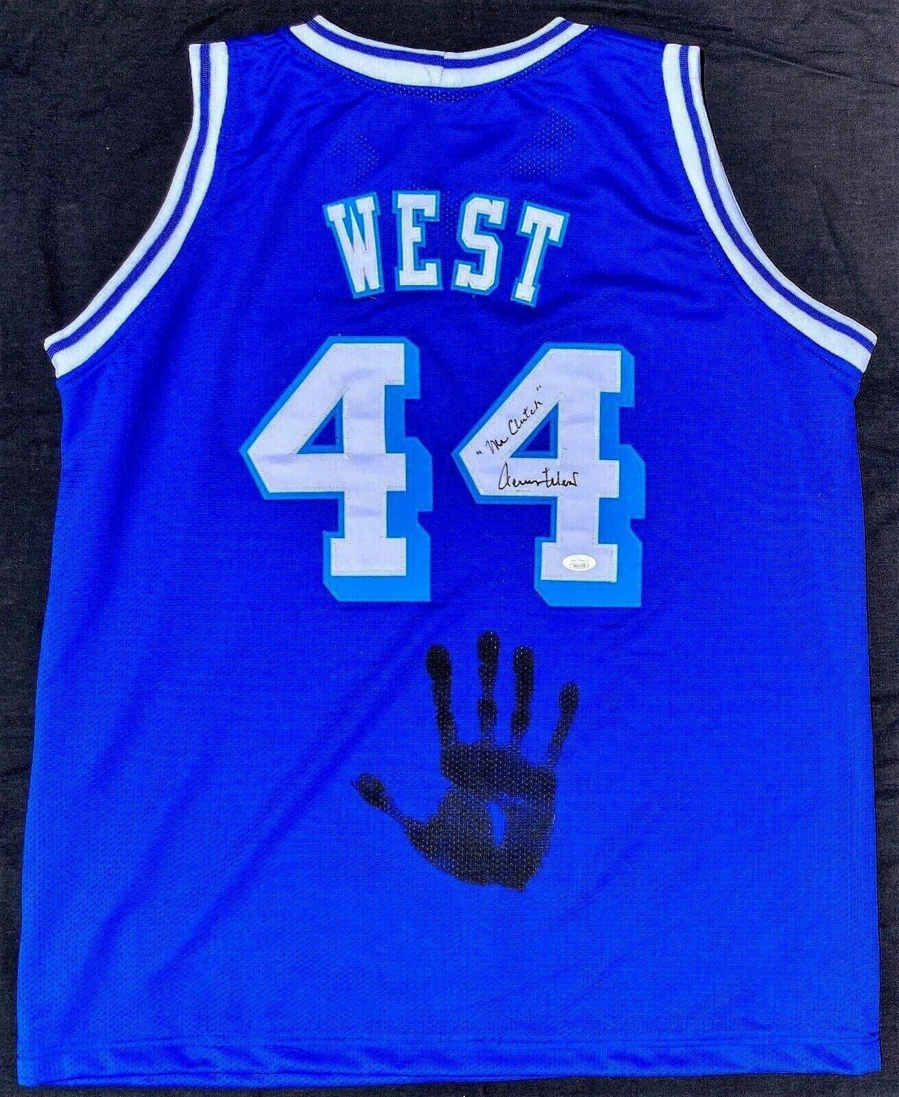 Jerry West Handprint Signed Autographed Yellow Jersey JSA BB00708 Mr. Clutch Jerry West Jersey handprint-yellow-bb00708-mr-clutch, Los Angeles Lakers, supplier stock photo