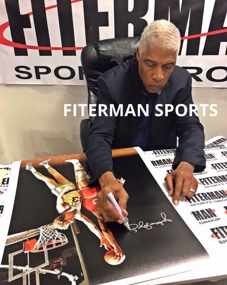 Julius Dr. J Erving Handprint Unstretched 20×36 Canvas Signed JSA Z65909 Julius Erving Canvas 20x36-z65909, Philadelphia 76ers, view 5, supplier stock photo