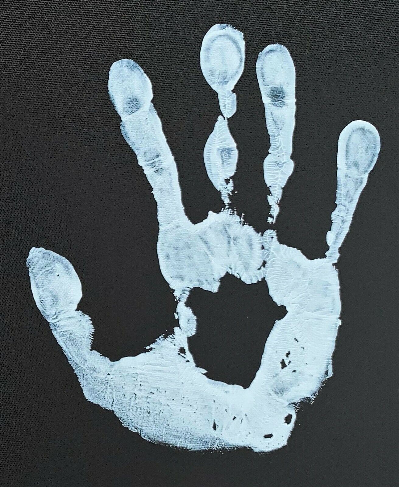 Julius Dr. J Erving Handprint Unstretched 20×36 Canvas Signed JSA Z65909 Julius Erving Canvas 20x36-z65909, Philadelphia 76ers, view 3, supplier stock photo