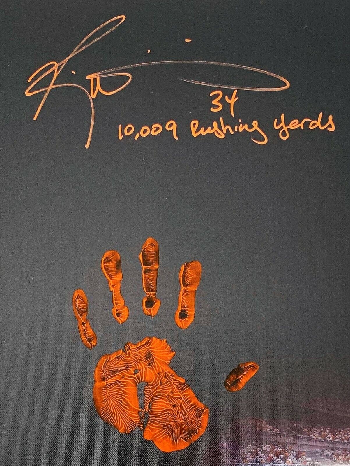 Ricky Williams Handprint Ustretched 20×36 Canvas Dolphins Signed JSA Z65928 Ricky Williams Canvas 20x36-handprint-ustretched-20-36-z65928, Miami Dolphins, view 2, supplier stock photo