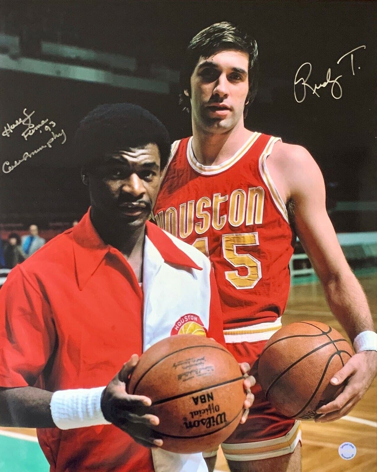 Rudy Tomjanovich Calvin Murphy Signed Autographed 16×20 Photo FSG Authenticated Calvin Murphy Photo 16x20-rudy-tomjanovich-calvin-murphy-16-20, Houston Rockets, supplier stock photo