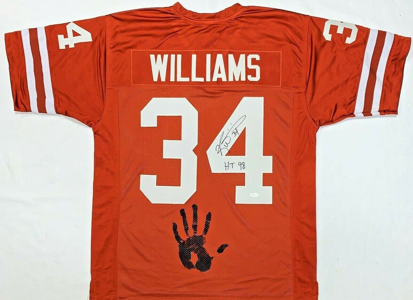 Ricky Williams Jersey ricky-williams-handprint-orange-authen, supplier stock photo