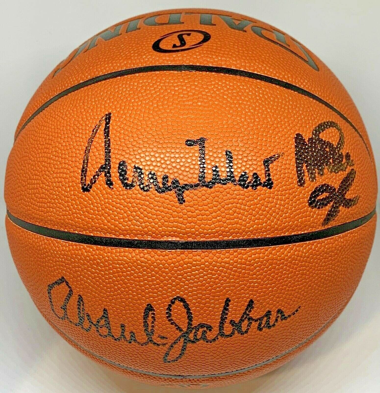 Magic Johnson Jerry West Kareem Abdual-Jabbar Signed Basketball JSA Beckett Magic Johnson Ball jerry-west-kareem-abdual-jabbar-basketball, Los Angeles Lakers, supplier stock photo