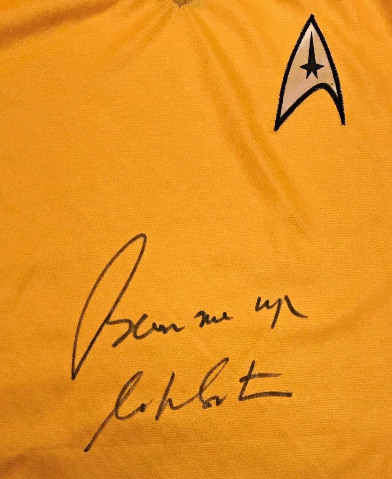 William Shatner “Beam Me Up” Autographed Star Trek Shirt JSA Authentication Other william-shatner-beam-me-up-star, view 3, supplier stock photo
