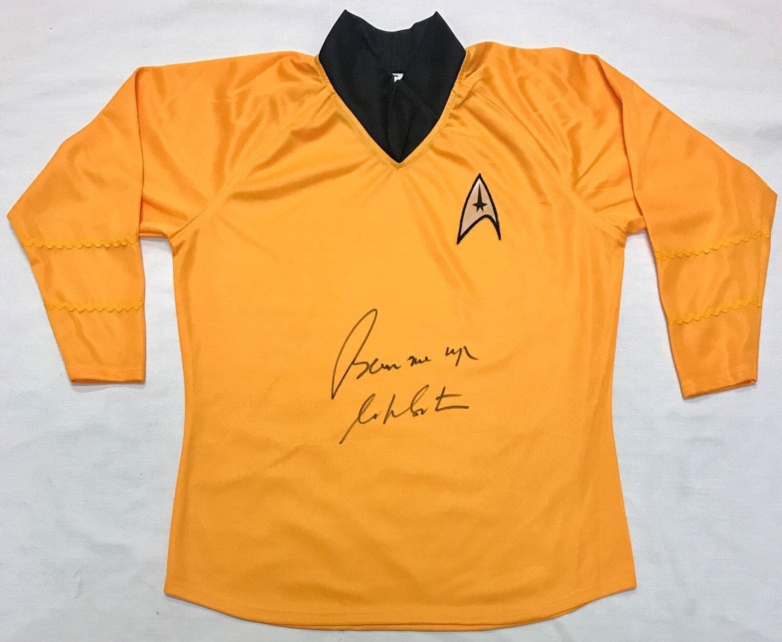 William Shatner “Beam Me Up” Autographed Star Trek Shirt JSA Authentication Other william-shatner-beam-me-up-star, supplier stock photo
