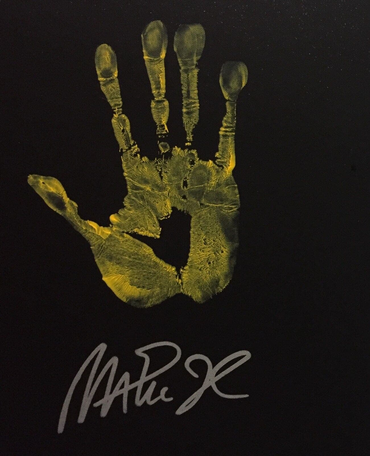 Magic Johnson Handprint Unstretched 20×36 Canvas Purple Signed JSA Z05728 1 Magic Johnson Canvas 20x36-handprint-unstretched-20-36-purple-z05728, Los Angeles Lakers, view 2, supplier stock photo