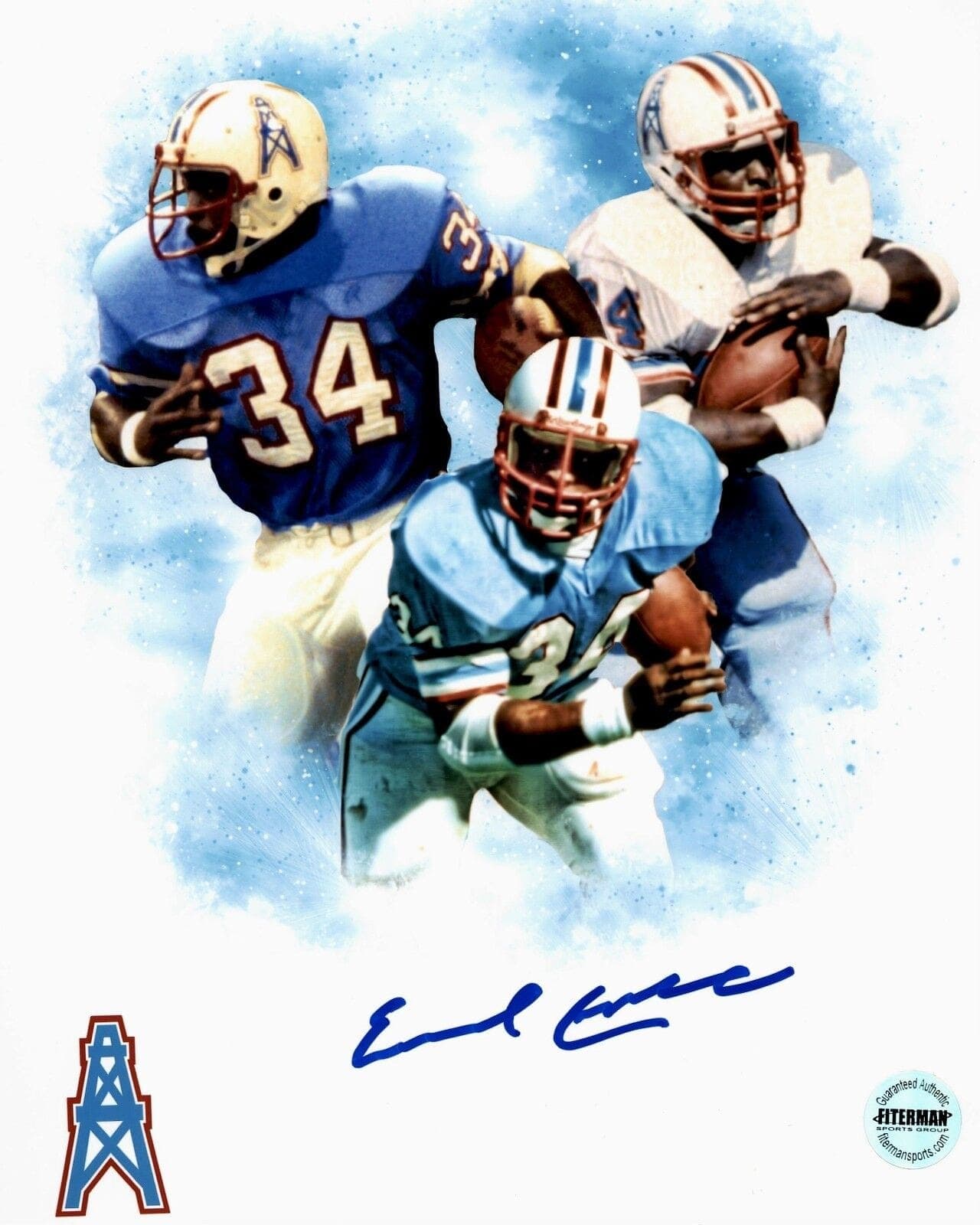 Earl Campbell Houston Oilers Signed Autographed 8×10 Phot FSG Authentic E Earl Campbell Photo 8x10-8-10-phot-fsg, Houston Oilers, supplier stock photo