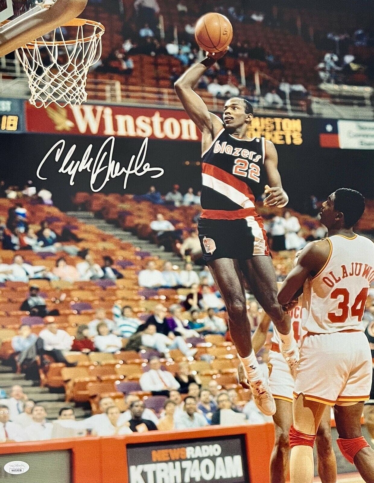Clyde Drexler Signed Autographed 16×20 Photo JSA Authen Portland Trail Blazers 6 Photo 16x20-clyde-drexler-16-20-authen-portland, supplier stock photo