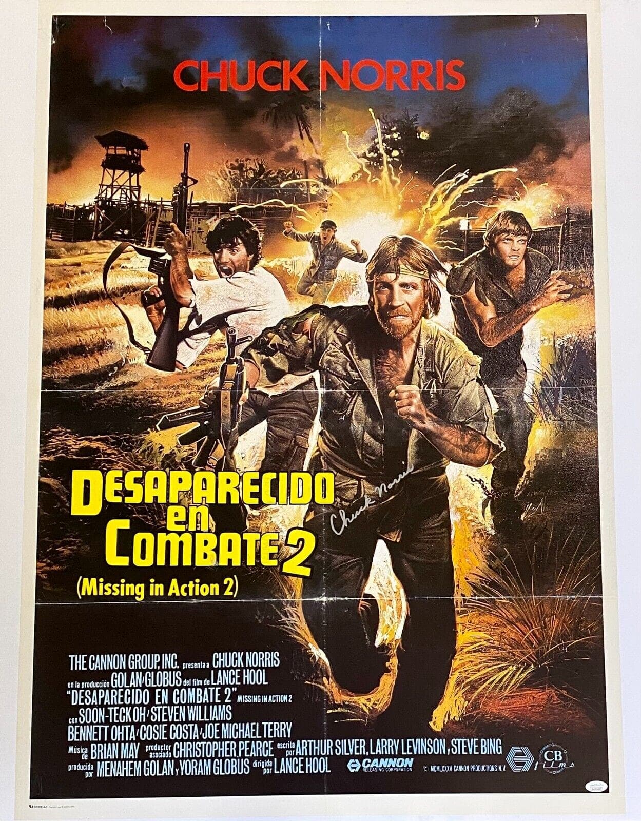 Chuck Norris Signed Missing in Action 2 Spanish Original Movie Poster WA216434 Chuck Norris Other chuck-norris-missing-action-2-spanish, supplier stock photo