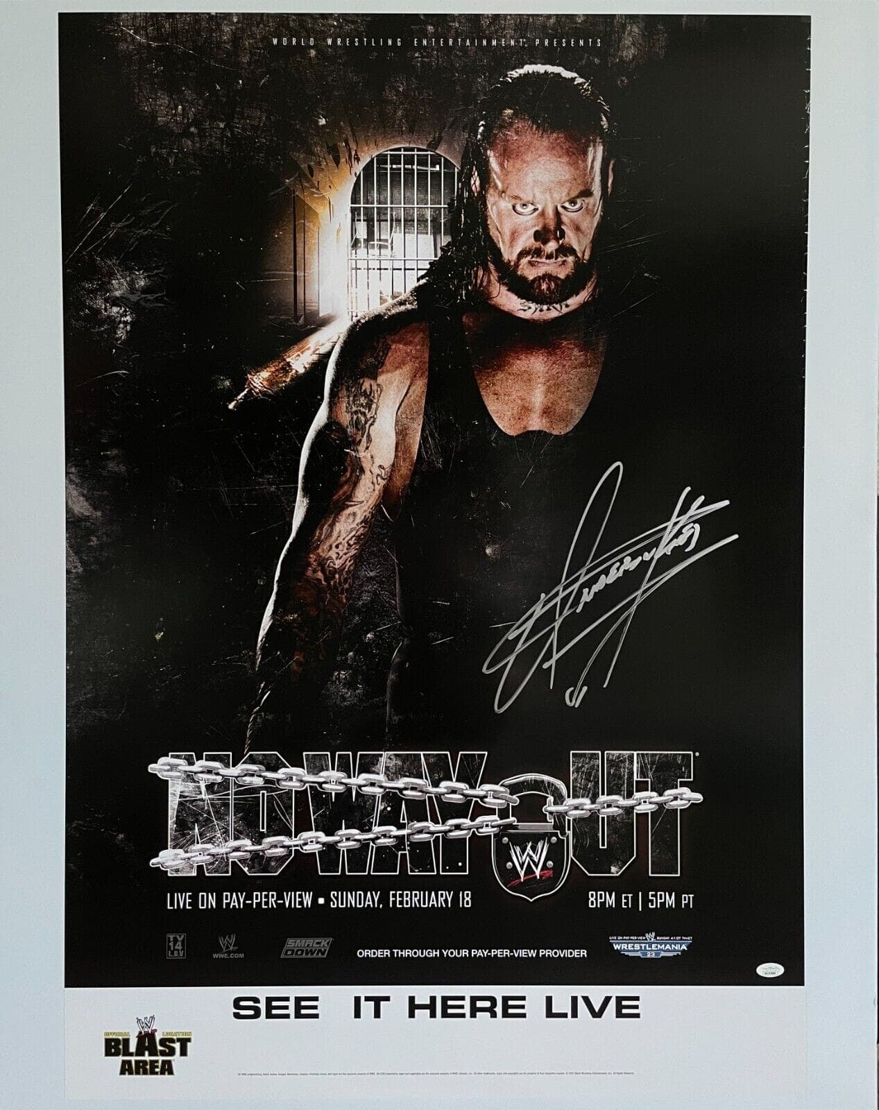 Undertaker Signed Autographed No Way Out Original WWE Pay Per View Poster JSA Undertaker Other no-way-out-original-wwe-pay, supplier stock photo