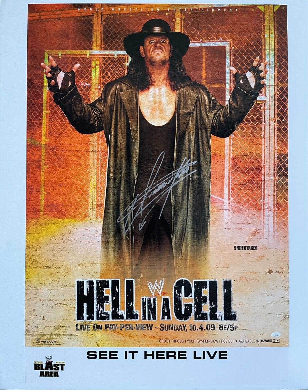 Undertaker Signed Hell In A Cell Original WWE Pay Per View Poster JSA Undertaker Other undertaker-hell-cell-original-wwe-pay, supplier stock photo