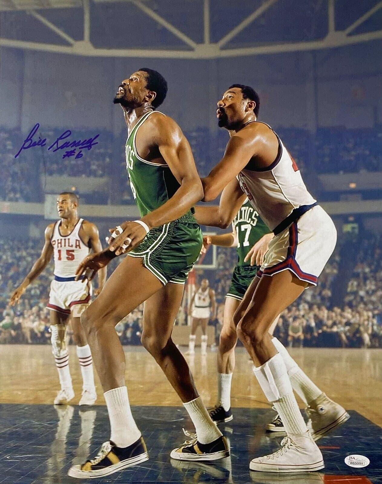 Bill Russell Signed Autographed 16×20 Photo JSA Authen Boston Celtics W650091 Photo 16x20-bill-russell-16-20-authen-w650091, Boston Celtics, supplier stock photo