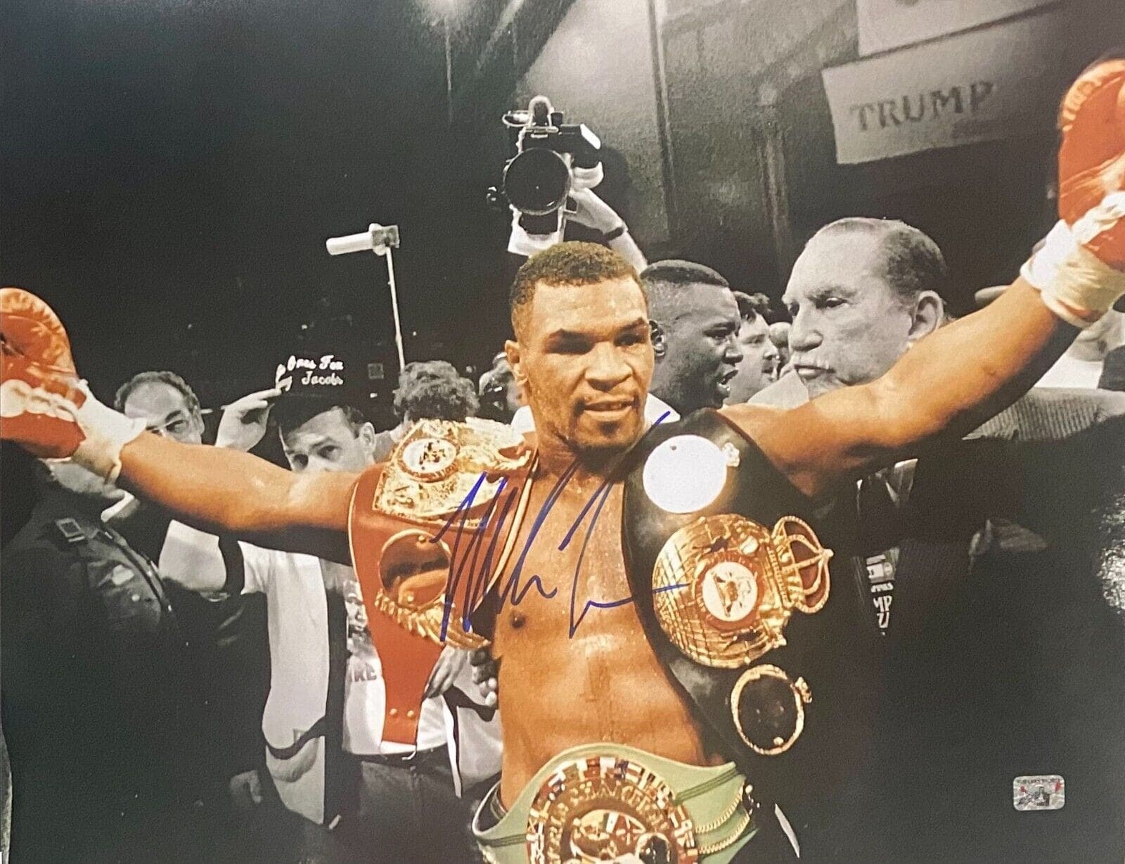 Mike Tyson Autographed Signed 16×20 Photo Tyson Exclusive Hologram Belts Mike Tyson Photo 16x20-mike-tyson-16-20-hologram-belts, supplier stock photo