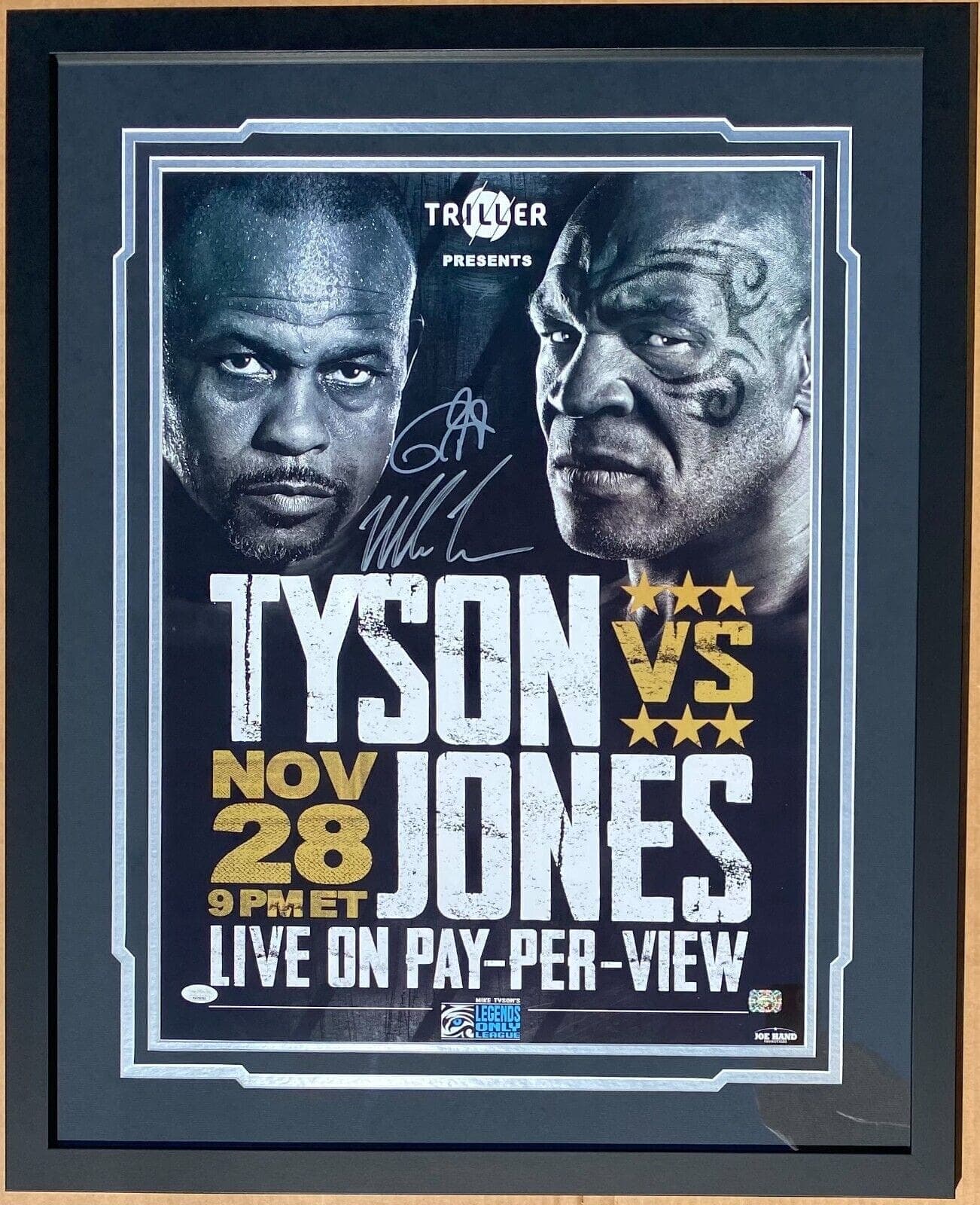 Mike Tyson & Roy Jones Jr. Framed Fight Poster JSA & Tyson Exclusive Authen Mike Tyson Other roy-jones-jr-framed-fight-poster, supplier stock photo