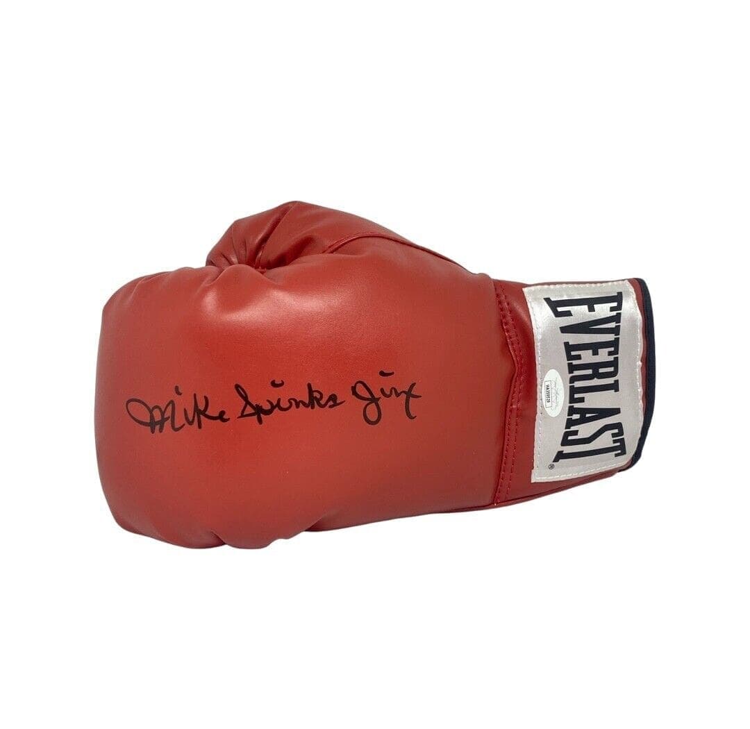 Michael Spinks Signed Autographed Red Boxing Glove JSA Left Glove michael-spinks-red-boxing-left, supplier stock photo