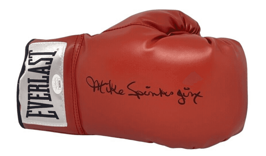 Michael Spinks Signed Autographed Red Boxing Glove JSA Right Glove michael-spinks-red-boxing-right, supplier stock photo