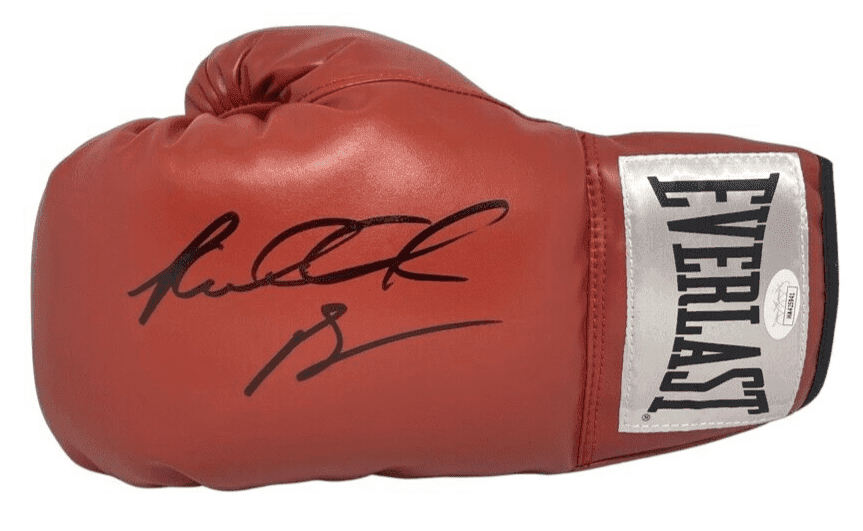 Riddick Bowe Signed Autographed Red Boxing Glove JSA Authenticated Left Glove riddick-bowe-red-boxing-left, supplier stock photo