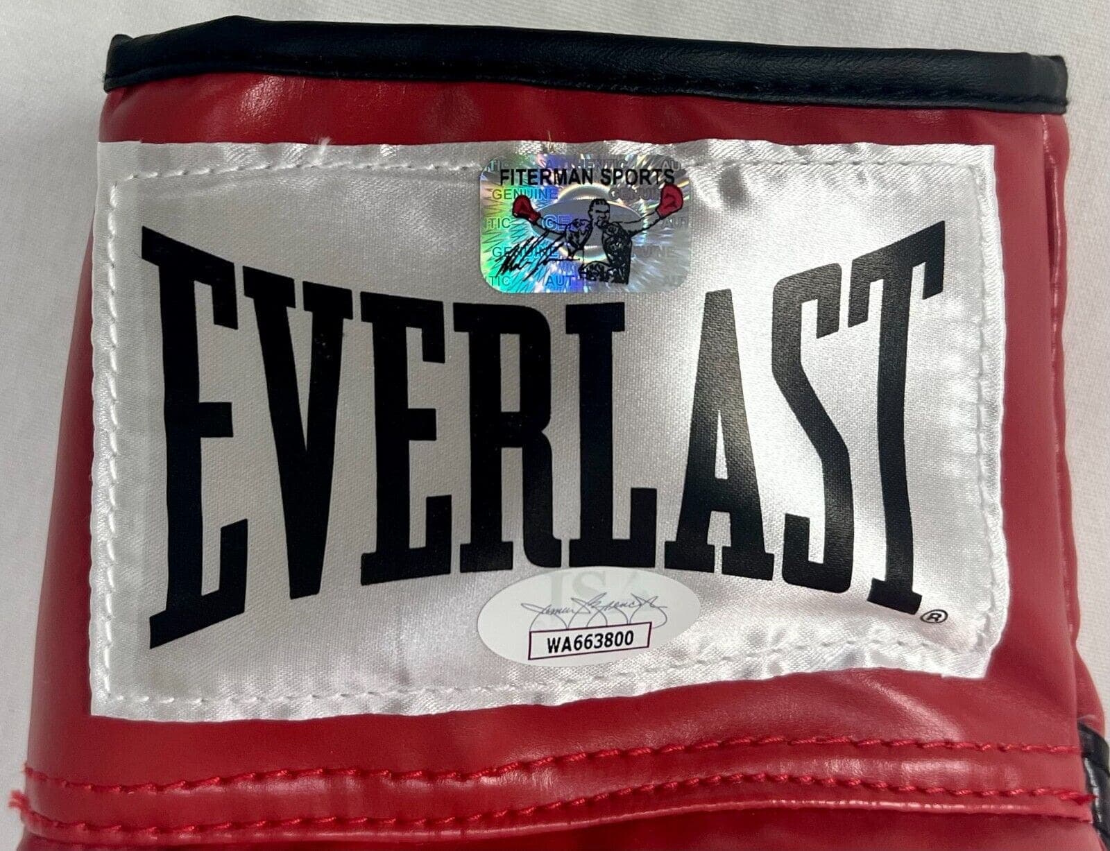 Mike Tyson Signed “Mike The Great” Red Boxing Glove Left JSA & Tyson Hologram Mike Tyson Glove great-red-boxing-left-hologram, view 2, supplier stock photo