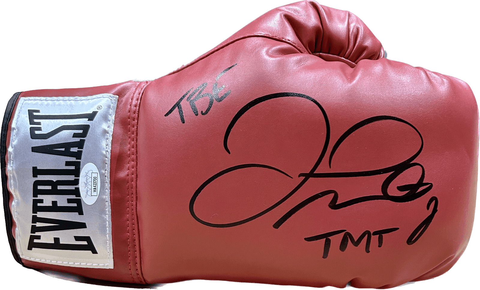 Floyd Mayweather Jr. Signed Autographed Red Boxing Glove JSA Right WA423700 Floyd Mayweather Jr. Glove wa423700, supplier stock photo