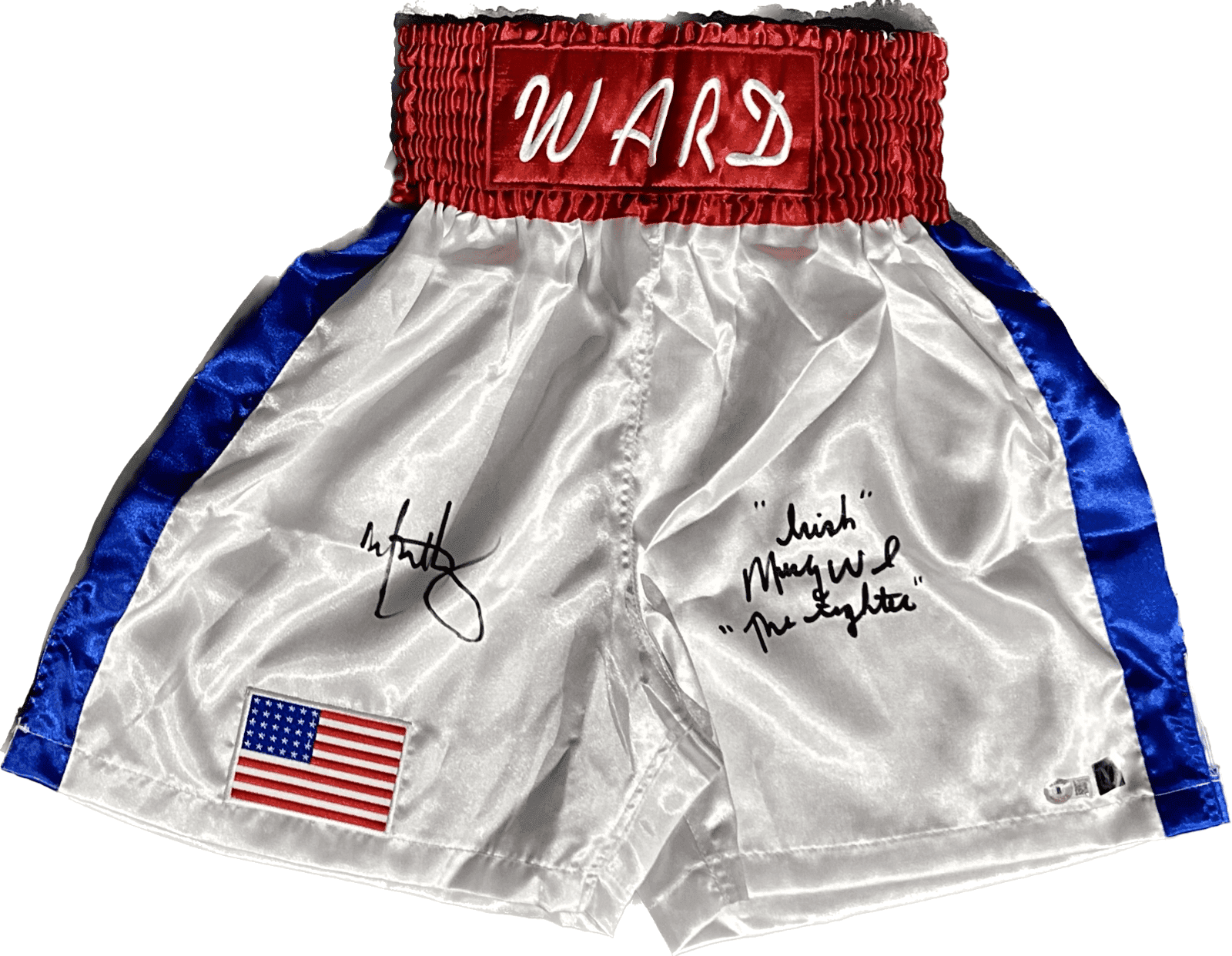 Mark Wahlberg & Micky Ward Signed Autographed Boxing Trunks Beckett Authentic Other mark-wahlberg-micky-ward-boxing-trunks, supplier stock photo