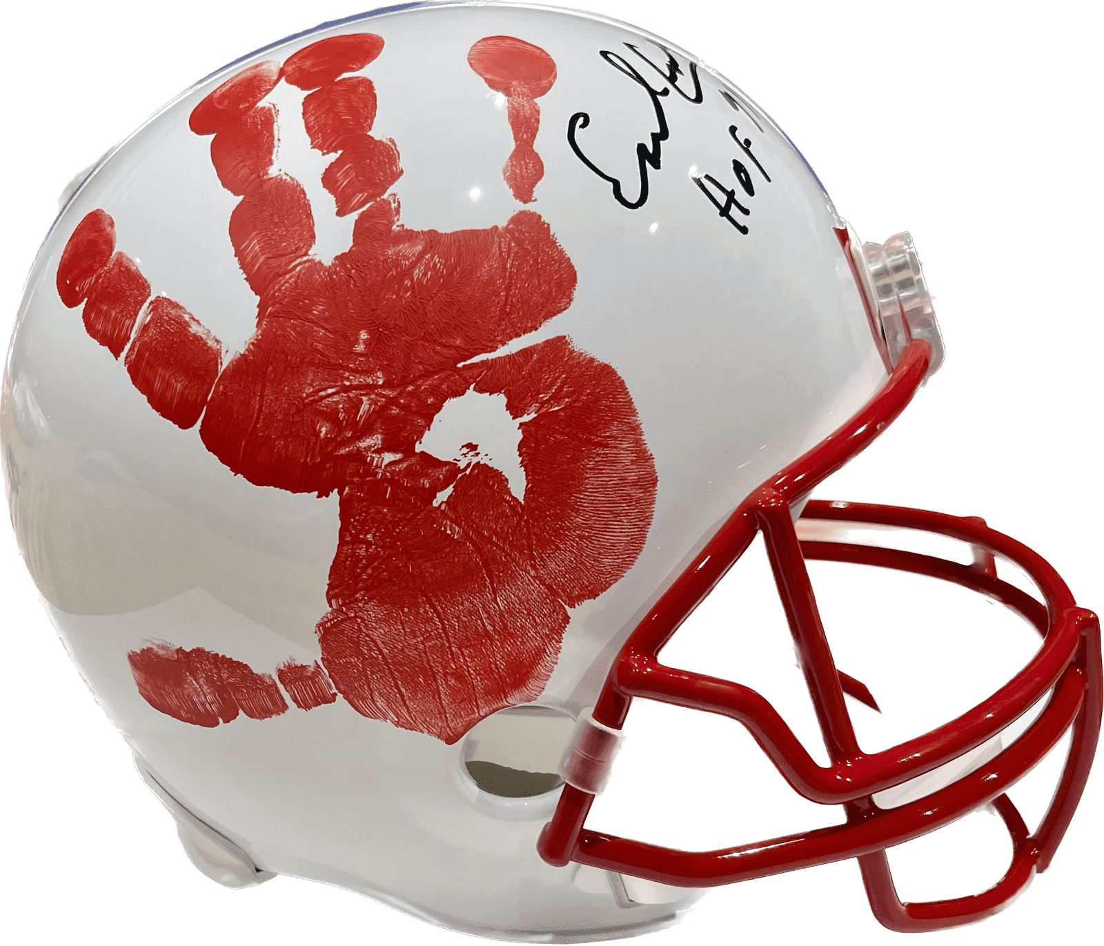 Earl Campbell Handprint Full Size Houston Oilers Helmet Signed JSA Authentic Earl Campbell Helmet handprint-full-size, Houston Oilers, supplier stock photo