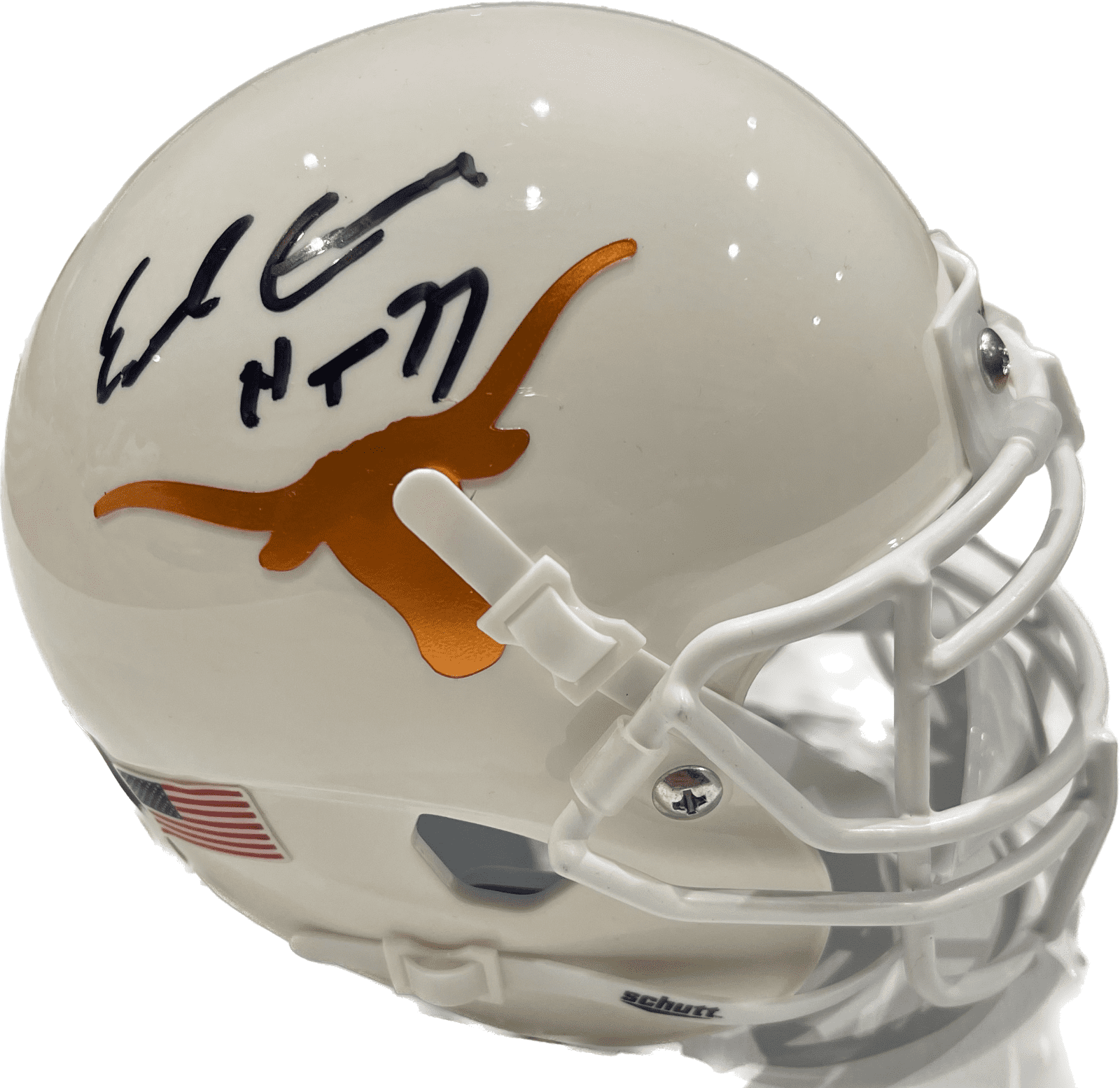 Earl Campbell Signed Univ. of Texas Mini Helmet Earl Campbell Exclusive Authen Earl Campbell Helmet univ-texas-mini-authen, supplier stock photo