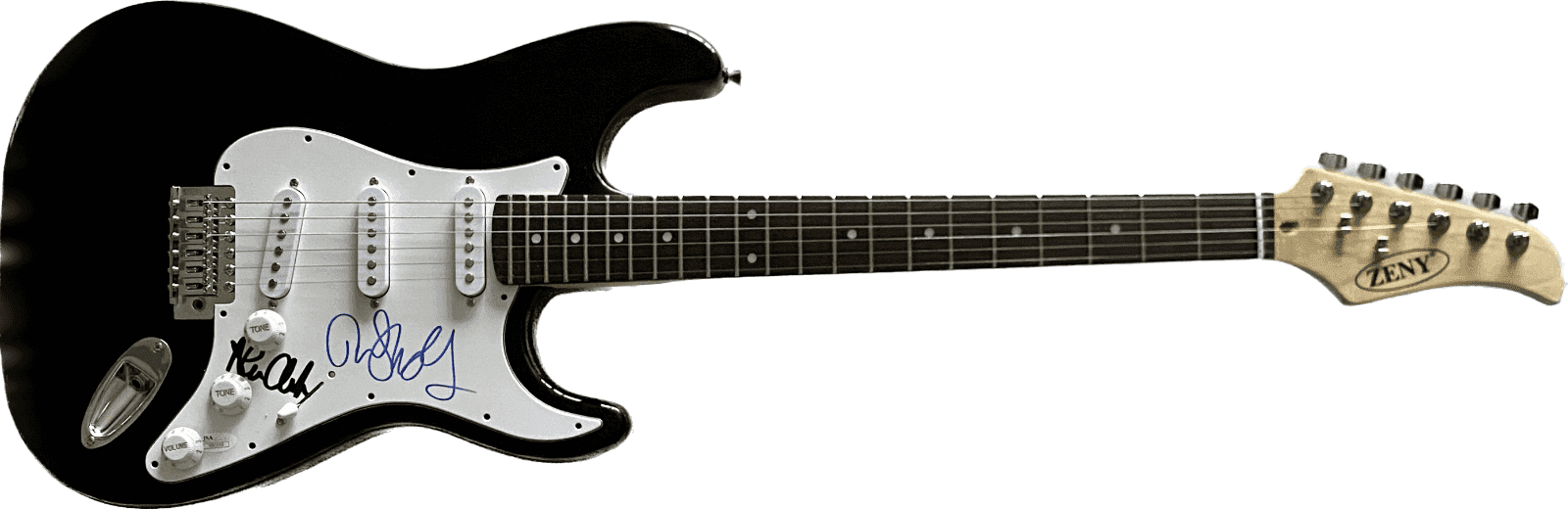 Alan Clark & John Illsley Autographed 39″ Black Electric Guitar JSA Authen Other alan-clark-john-illsley-39-black, supplier stock photo