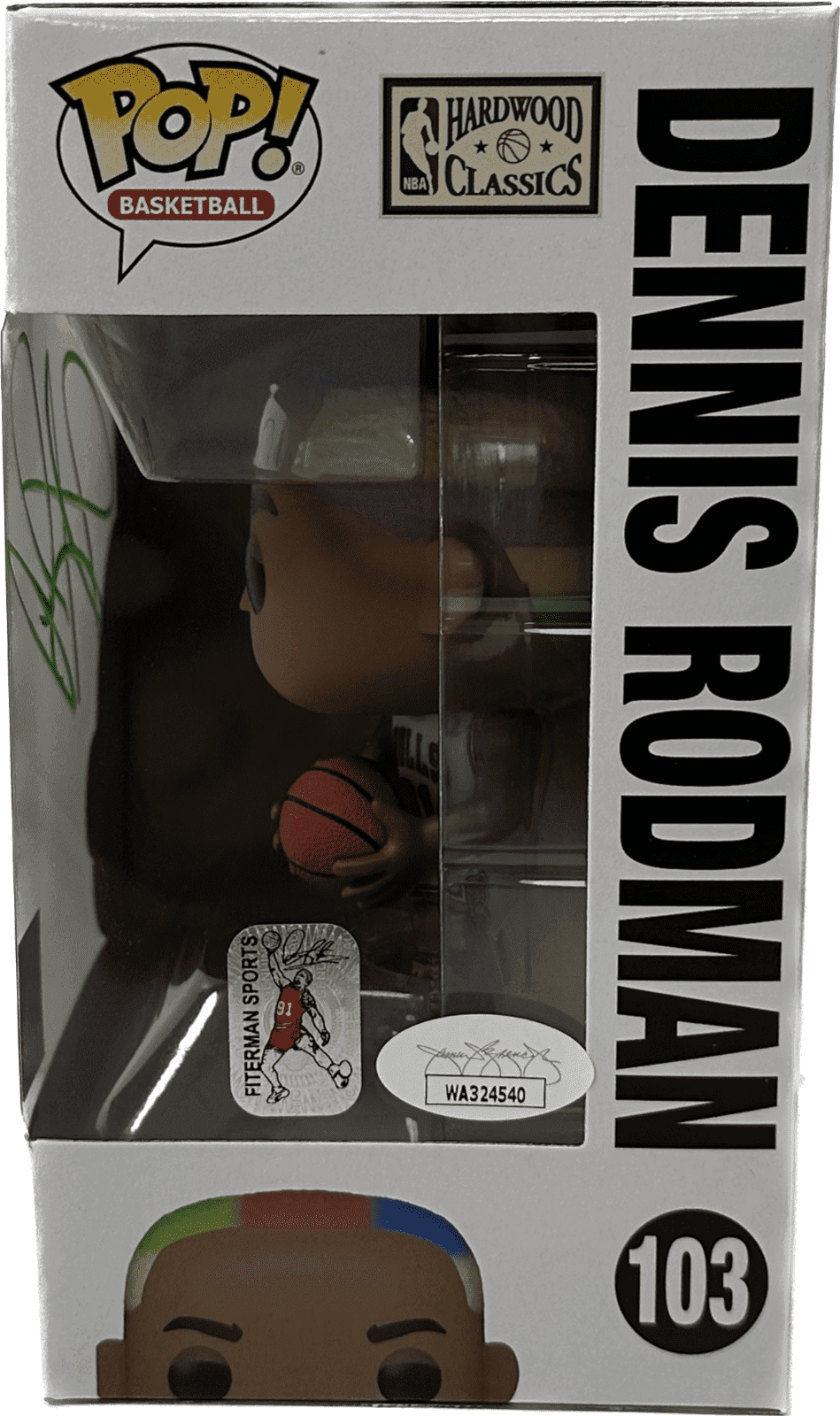 Dennis Rodman Signed Funko POP Figure JSA & Rodman Exclusive Hologram Authen Gre Dennis Rodman Other funko-pop-figure-hologram-authen-gre, view 2, supplier stock photo