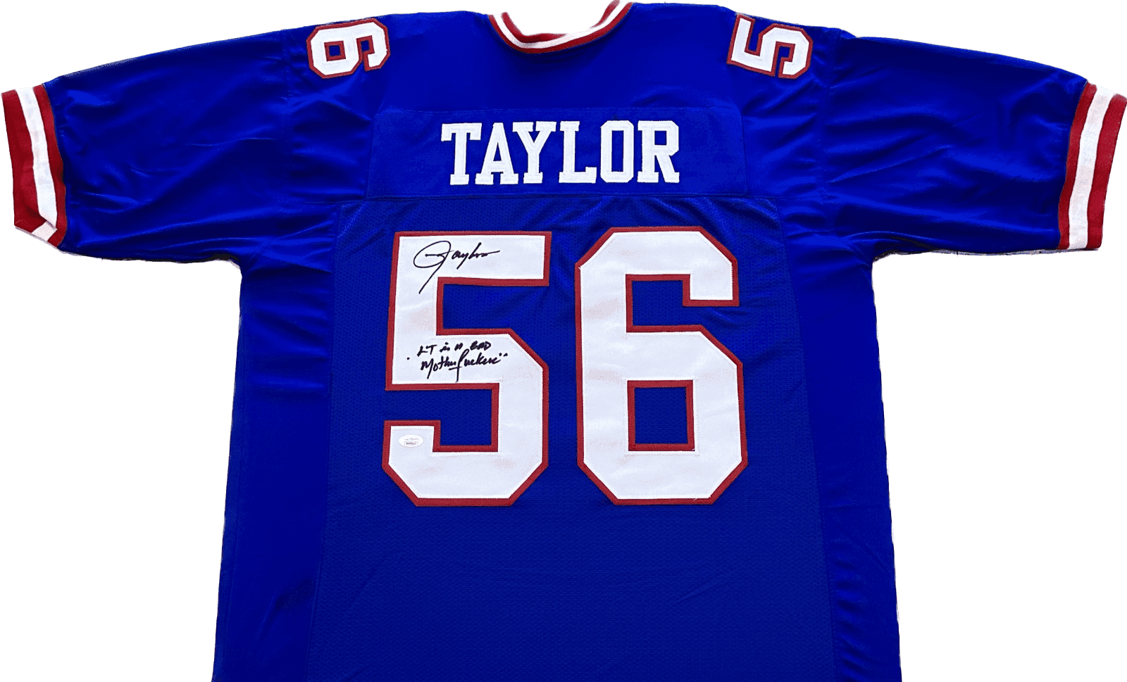 Lawrence Taylor Signed Autographed Jersey JSA LT Was a Bad Mo’FO 2 Jersey lawrence-taylor-lt-was-bad-mofo, supplier stock photo