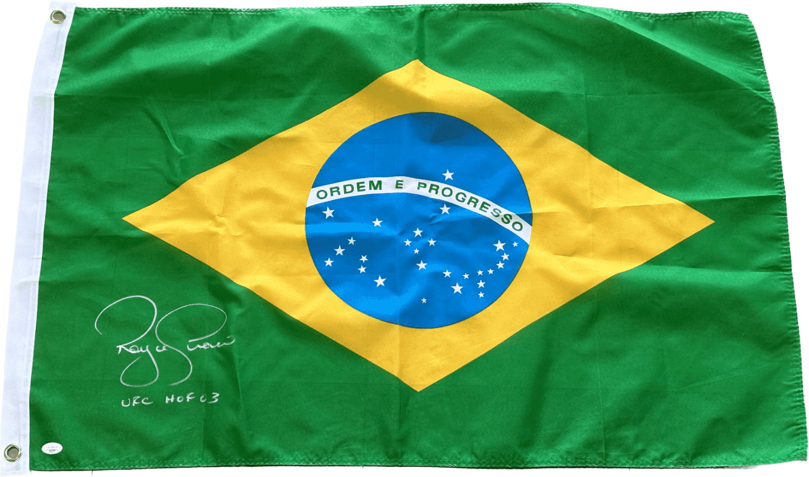 ROYCE GRACIE signed autographed 36×24 Brazil Flag Photo JSA Authenticated Royce Gracie Photo 36x24-royce-gracie-36-24-brazil-flag, supplier stock photo
