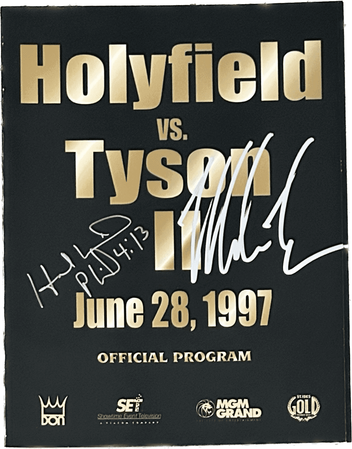 MIKE TYSON EVANDER HOLYFIELD Signed Autographed Bite Fight Program JSA Authentic Evander Holyfield Other mike-tyson-evander-holyfield-bite-fight, supplier stock photo