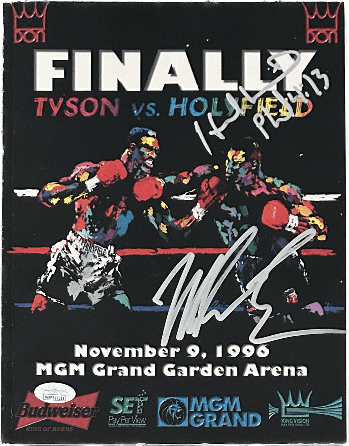 MIKE TYSON EVANDER HOLYFIELD Signed Autographed Fight Program JSA Authentic Evander Holyfield Other mike-tyson-evander-holyfield-fight-program, supplier stock photo