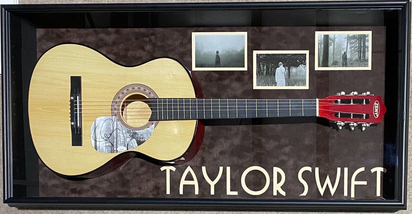 Taylor Swift Signed Natural Acoustic Guitar Framed Shadowbox JSA Authen Folklore Other taylor-swift-natural-acoustic-guitar-framed, supplier stock photo