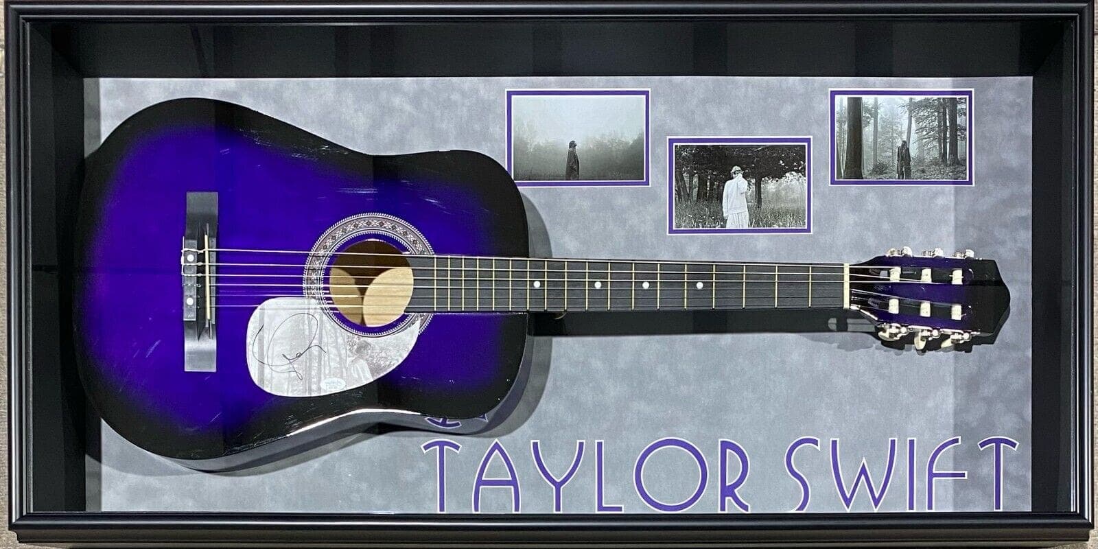 Taylor Swift Signed Purple Acoustic Guitar Framed Shadowbox JSA Authen Folklore Other taylor-swift-purple-acoustic-guitar-framed, supplier stock photo