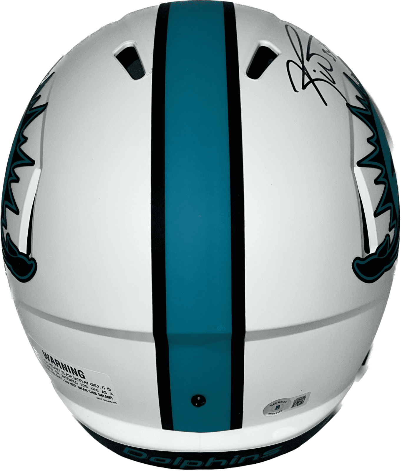 Ricky Williams Signed Miami Dolphins Full Size Helmet Lunar Beckett Puff Run Ricky Williams Helmet full-size-lunar-puff-run, Miami Dolphins, view 2, supplier stock photo