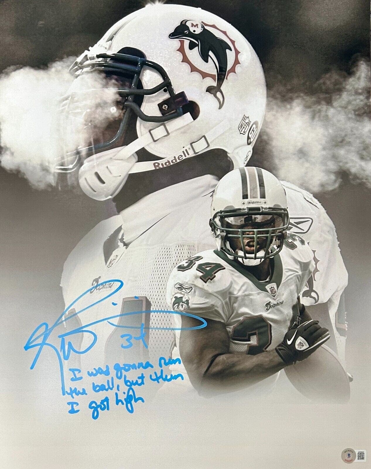 Ricky Williams Signed Autographed 16×20 Photo Beckett Authent #1 I was Gonna Run Ricky Williams Photo 16x20-16-20-authent-1-was-gonna, supplier stock photo