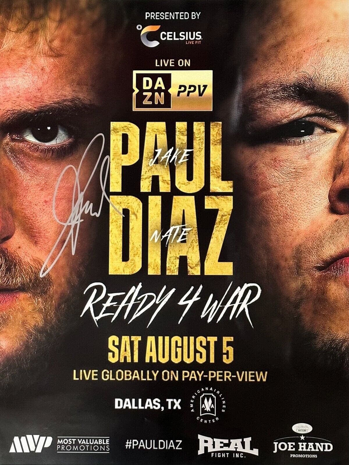 Jake Paul Signed Autographed 18×24 vs Diaz Fight Poster JSA Witness Jake Paul Other 18x24-jake-paul-18-24-vs-diaz, supplier stock photo