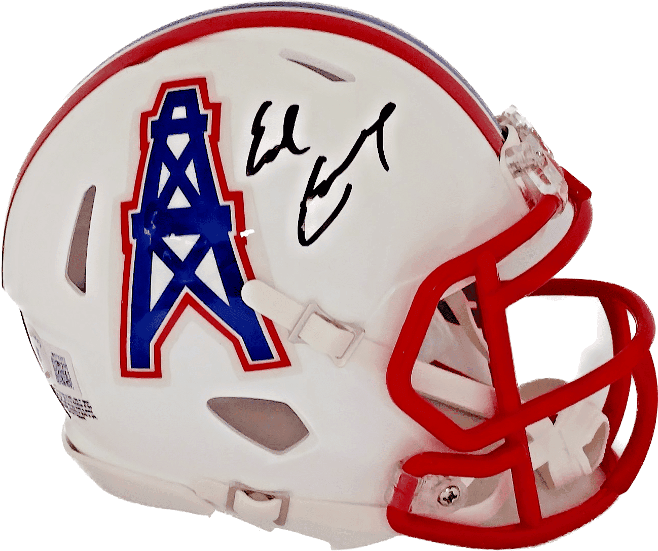 Earl Campbell Signed Houston Oilers Speed Mini Helmet Beckett Authenticated RED Earl Campbell Helmet earl-campbell-speed-mini-red, Houston Oilers, supplier stock photo