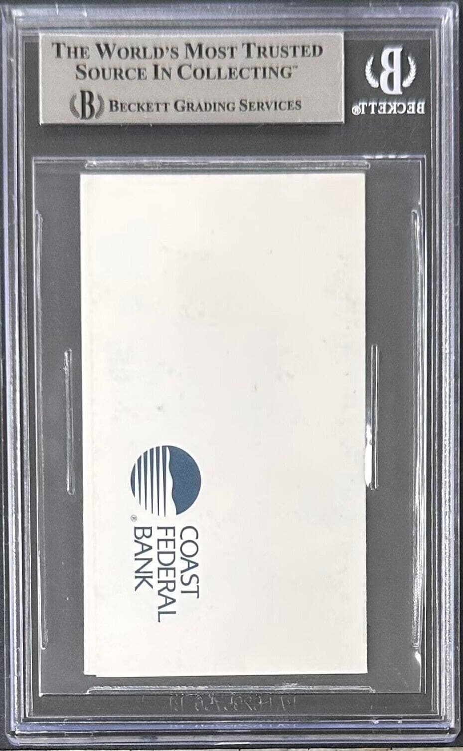 John Wooden Signed Autographed Business Card Beckett 16092046 Card john-wooden-business-16092046, view 2, supplier stock photo